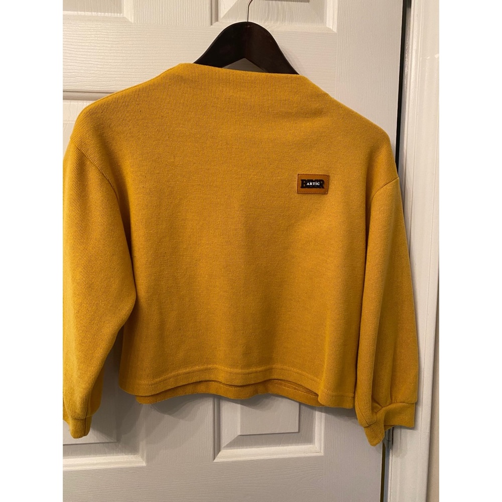 Yellow Cropped Sweater
